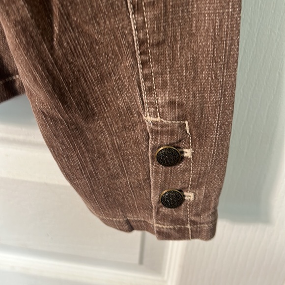 NWT FDJ FRENCH DRESSING DENIM JACKET IN LIGHT BURGUNDY COLOUR IN SIZE LARGE - Picture 6 of 7